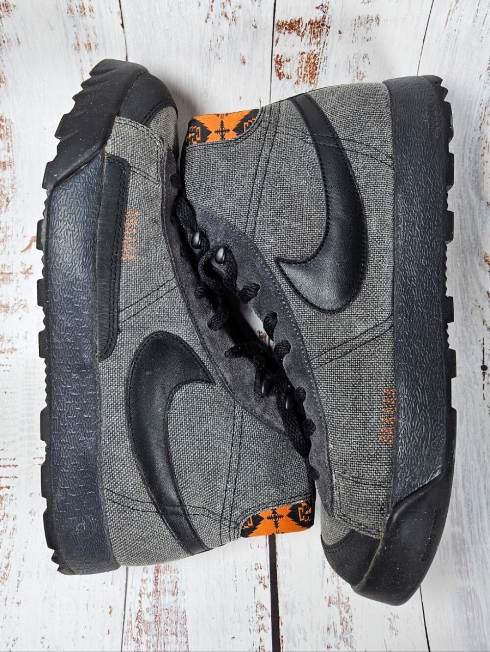 2008 Nike Air Blazer ACG Mid-Anthracite Black-Solar Orange / Mens Size 11